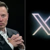 Tỷ phú Elon Musk (trái) và biểu tượng mạng xã hội X. (Ảnh: AFP/TTXVN)