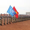 Đội danh dự của Việt Nam tại Abyei. (Nguồn: Cục Gìn giữ Hòa bình Việt Nam)