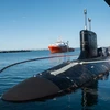 Tàu ngầm hạt nhân lớp Virginia của Mỹ thăm cảng quân sự Stirling ở Australia ngày 4/8/2023. (Ảnh: AFP/TTXVN)