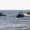 Lực lượng Bảo vệ Bờ biển Yemen tuần tra trên Biển Đỏ ngày 4/1/2024. (Ảnh: AFP/TTXVN)