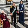Nữ Hoàng Margrethe II vàThái tử Frederik cùng phu nhân, Công nương Mary. (Ảnh: AP)