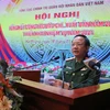 Thượng tướng Trịnh Văn Quyết, Phó Chủ nhiệm Tổng cục Chính trị, phát biểu tại Hội nghị. (Ảnh: Hoàng Ngọc/TTXVN)