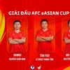 Ba vận động viên Đội tuyển eFootball Việt Nam. (Nguồn: VFF)