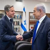 Thủ tướng Israel Benjamin Netanyahu (phải) trong cuộc gặp Ngoại trưởng Mỹ Antony Blinken tại Tel Aviv, ngày 9/1/2024. (Ảnh: THX/TTXVN)