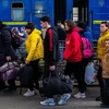 Người tị nạn Ukraine trên đường tới các nước châu Âu. (Nguồn: SOPA)