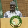 Chủ tịch Ủy ban Liên minh châu Phi (AU) Moussa Faki Mahamat phát biểu tại trụ sở của AU ở Addis Ababa, Ethiopia. (Ảnh: AFP/TTXVN)