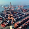Quang cảnh cảng hàng hóa ở Đường Sơn, tỉnh Hà Bắc, miền Bắc Trung Quốc, ngày 19/7/2023. (Ảnh: THX/TTXVN)