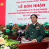 Đại tướng Phan Văn Giang, Ủy viên Bộ Chính trị, Bộ trưởng Bộ Quốc phòng phát biểu tại lễ kỷ niệm. (Ảnh: Trọng Đức/TTXVN)