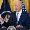 Tổng thống Mỹ Joe Biden phát biểu tại Nhà Trắng ngày 23/2/2024. (Ảnh: AFP/TTXVN)