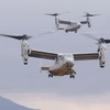 Máy bay Osprey của Mỹ tham gia tập trận chung với lực lượng phòng vệ mặt đất Nhật Bản tại quận Oita. (Ảnh: Kyodo/TTXVN)