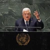 Tổng thống Palestine Mahmoud Abbas phát biểu tại Khóa họp thứ 78 Đại hội đồng Liên hợp quốc ở New York (Mỹ), ngày 21/9/2023. (Ảnh: AFP/TTXVN)