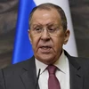 Ngoại trưởng Nga Sergei Lavrov phát biểu họp báo ở Moskva. (Ảnh: AFP/TTXVN)