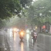 Thủ đô Hà Nội cục bộ có mưa to đến rất to. (Ảnh: Huy Khánh/Vietnam+)