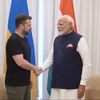 Thủ tướng Ấn Độ Narendra Modi có cuộc gặp với Tổng thống Ukraine Volodymyr Zelensky. (Nguồn: Kyiv Post)
