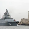 Tàu khu trục Đô đốc Gorshkov của Hải quân Nga. (Ảnh: THX/TTXVN)