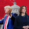 Cuộc đua vào Nhà Trắng năm nay giữa ông Donald Trump và bà Kamala Harris dự báo sẽ là diễn ra rất sít sao. (Nguồn: The Australian)