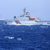 Tàu Trung Quốc sẵn sàng đâm va, ngăn cản tàu của các lực lượng thực thi pháp luật của Việt Nam. (Ảnh: Công Định-Hữu Trung/TTXVN)