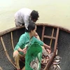 Người dân đang rất lo lắng khi những ngày gần đây cá chết bất thường không rõ nguyên nhân ở Quảng Trị. (Ảnh: Trần Tĩnh/TTXVN)