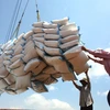 Bốc xếp gạo xuất khẩu ở cảng Sài Gòn. (Ảnh: Đình Huệ/TTXVN)