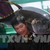 Ngư dân huyện Hoài Nhơn Bình Định trở về sau chuyến đi biển đánh bắt cá ngừ đại dương. (Ảnh: Quang Quyết/TTXVN)