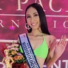 Thu Hiền tại cuộc thi Miss Asia Pacific International. (Ảnh: CTV/Vietnam+)