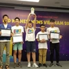 Nhóm Giải Nhất hạng mục 13-18 tuổi. (Ảnh: CTV/Vietnam+)