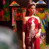 Hoa hậu Khánh Vân là Đại sứ Áo dài trong chiến dịch “Thành phố Hồ Chí Minh xin chào-Hello Ho Chi Minh City.” (Ảnh: Thiên An/Vietnam+)