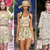 Các nhà mốt Blumarine, Christian Dior và Dolce & Gabbana (từ trái qua) đưa Crochet lên sàn diễn thời trang Hè 2021. (Ảnh: Gorunway)