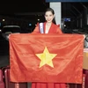 Đỗ Thị Hà chính thức lên đường đến Miss World 2021. (Ảnh: CTV/Vietnam+)
