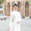 Á hậu Phương Anh chính thức xuất hiện với vai trò mới Đại sứ Tuần lễ Du lịch “Thành phố Hồ Chí Minh-Thành phố tôi yêu.” (Ảnh: CTV/Vietnam+)