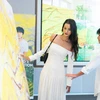 Triễn lãm tranh cá nhân của “thần đồng hội họa” Xèo Chu tại World EXPO. (Ảnh: CTV/Vietnam+)