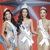 Top 3 nhan sắc chiến thắng cuộc thi Hoa hậu Hoàn vũ Việt nam 2022. (Ảnh: CTV/Vietnam+)