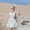 [Photo] Á hậu Tường San đẹp lạ với những thiết kế ren đính kết tinh tế