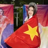 Á hậu Đặng Thanh Ngân trở về Việt Nam với chiến thắng từ Miss Supranational 2023. (Ảnh: CTV/Vietnam+)
