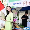 Hoa hậu Bảo Ngọc trên hành trình quảng bá Phở Việt Nam ở Nhật Bản. (Ảnh: PV/Vietnam+)