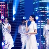 Hoa hậu Thùy Tiên đã trình diễn ca khúc “Thiệt là dễ thương” mà cô vừa ra MV. (Ảnh: CTV/Vietnam+)