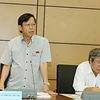 Đại biểu Quốc hội tỉnh Quảng Nam Lê Phước Thanh phát biểu ý kiến. (Ảnh: Nguyễn Dân/TTXVN)