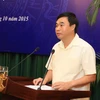 Thứ trưởng, Chủ nhiệm Ủy ban Biên giới Quốc gia Hồ Xuân Sơn phát biểu. (Ảnh: Thống Nhất/TTXVN)