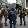 Cảnh sát vũ trang Bỉ đứng gác ở thủ đô Brussels, hồi tháng 11. (Nguồn: Reuters)