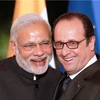 Tổng thống Pháp Francois Hollande (phải) và Thủ tướng Ấn Độ Narendra Modi. (Nguồn: Reuters)
