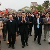 Chủ tịch nước Trương Tấn Sang dự lễ Ngày hội “Sắc Xuân trên mọi miền Tổ quốc.” (Ảnh: Nguyễn Khang/TTXVN)