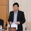 Chủ nhiệm Ủy ban Tư pháp của Quốc hội Nguyễn Văn Hiện phát biểu ý kiến. (Ảnh: Phương Hoa/TTXVN) 