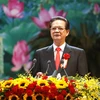 Thủ tướng Nguyễn Tấn Dũng, Chủ tịch Hội đồng Thi đua-Khen thưởng Trung ương. (Ảnh: TTXVN)