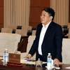 Phó Chánh án Tòa án Nhân dân Tối cao Nguyễn Văn Thuận phát biểu ý kiến. (Ảnh: Phạm Kiên/TTXVN)