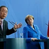 Tổng Thư ký Liên hợp quốc Ban Ki-moon và Thủ tướng Đức Angela Merkel. (Nguồn: dw.com) 