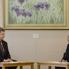 Tổng thống Ukraine Poroshenko và Chủ tịch Hạ viện Nhật Bản Tadamori Oshima. (Nguồn: president.gov.ua)