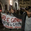 Người dân Pháp tham gia biểu tình tại thủ đô Paris ngày 14/4. (Nguồn: AFP/TTXVN)