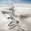 Bức ảnh về hồ Urmia uốn lượn ở Iran. (Nguồn: Dailymail.co.uk)