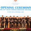 Các Bộ trưởng Ngoại giao ASEAN tại hội nghị. (Ảnh: Phạm Kiên/Vietnam+)
