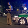 Cảnh sát phong tỏa hiện trường vụ nổ ở Ansbach ngày 25/7. (Nguồn: EPA/TTXVN)